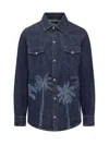 Alanui Hemd Mit Grafischem Print In Denim