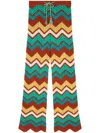 Alanui Kaleidoscopic Chevron Pull-on Pants In 蓝色
