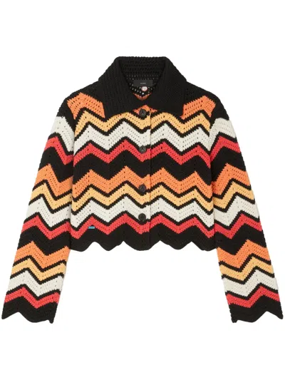 ALANUI KALEIDOSCOPIC CHEVRON KNITTED JACKET