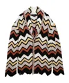 Alanui Crochet Knit Zig Zag Cardigan In Multi