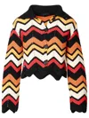 Alanui Kaleidoscopic Chevron Knitted Jacket
