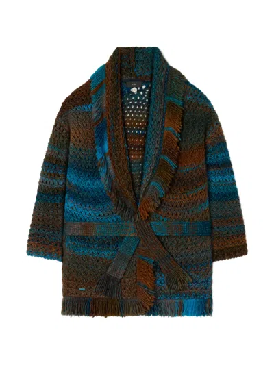 Alanui Kauai Shades Belted Cardigan In Multi