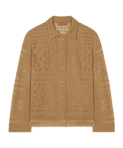 Alanui Kiss By The Book Shirt In Brown