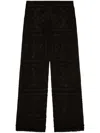 Alanui Kiss By The Book Straight-keg Trousers In Black