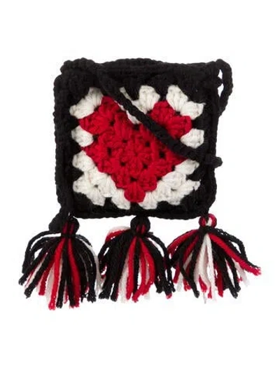 Pre-owned Alanui Knitted Air-pod Case In Black