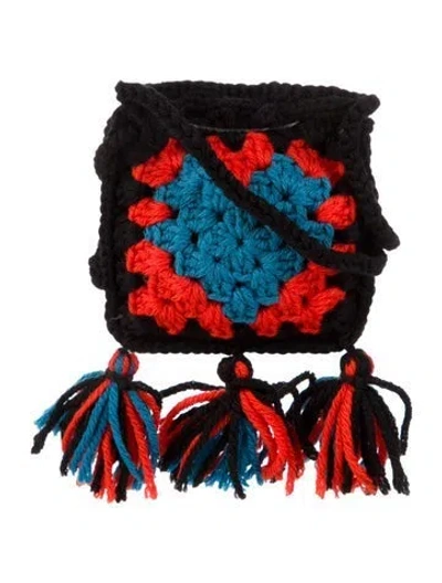 Pre-owned Alanui Knitted Air-pod Case In Black