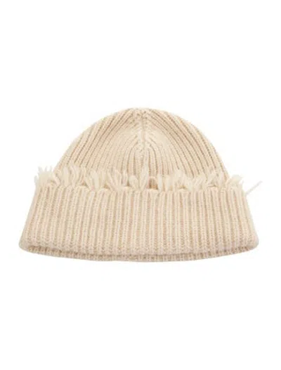 Pre-owned Alanui Knitted Beanie Hat In Neutrals