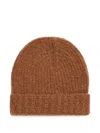 Alanui Knitted Cashmere-blend Beanie In Brown