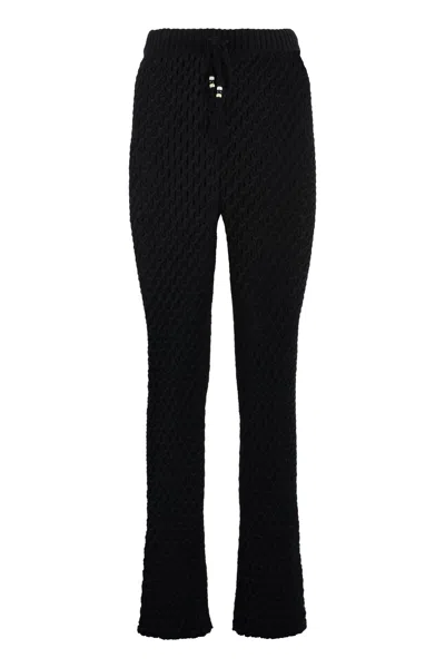 Alanui Knitted Trousers In Black