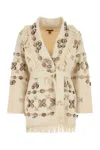 Alanui Sand Silk Blend Ocean Dream Cardigan In Neutral