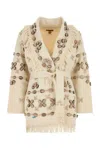 Alanui Sand Silk Blend Ocean Dream Cardigan In Brown