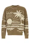 Alanui Crew Neck Silk Blend Sweater With Embroidery In Printed