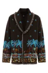 Alanui Embroidered Wool Tale Of A Hawaiian Cardigan In Printed