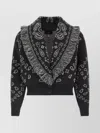 Alanui Knitwear Shawl Collar Fringe Detailing In Black