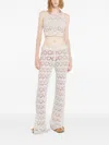 Alanui Lagoon Romance Crochet Flared Pants In White