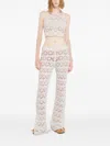 Alanui Lagoon Romance Cotton Trousers In Neutral