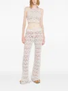 Alanui Lagoon Romance Crochet Flared Pants In White