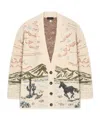 Alanui Graphic Pattern Long Sleeve Wool Cardigan In Multi