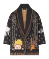 Alanui Little Prince Cardigan Mit Bandana-fransen In Black