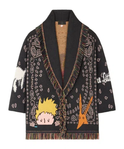 ALANUI LITTLE PRINCE BANDANA FRINGE CARDIGAN