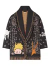 Alanui Little Prince Cardigan Mit Bandana-fransen In Multi
