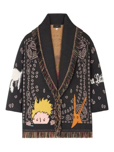 ALANUI LITTLE PRINCE BANDANA FRINGE CARDIGAN