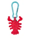 Alanui Lobster Crochet Keyring In Red