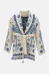 Alanui Long Cardigan Echoes Of The Island In Multi