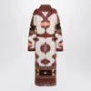 Alanui Icon Jacquard Fringe Belted Cashmere Cardigan