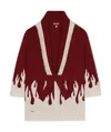 Alanui Long-sleeved Sweater Cardigan In Red