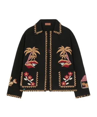 Alanui Long-sleeve Casual Jacket In Black