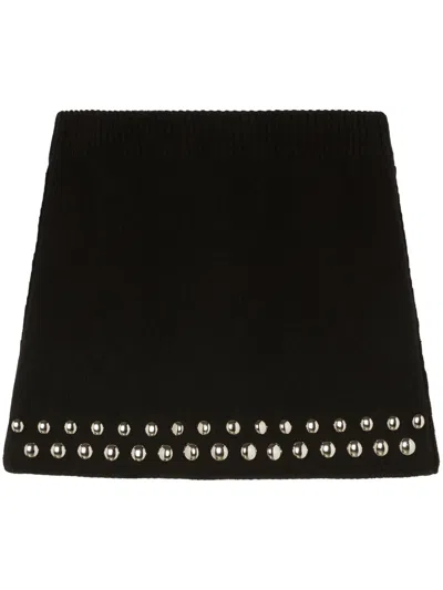 ALANUI LOVE AND STUDS MINI SKIRT
