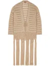 Alanui Love Letter To India Crochet Cardigan In Neutrals