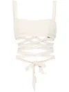 Alanui Lush Nature Cotton Top In Neutrals