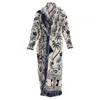 Alanui Lush Of Nature Foulard Cardigan Coat In Multicolor Cotton In White