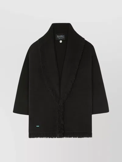 ALANUI LUXE FRINGED LONG SHAWL COLLAR KNITWEAR