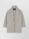 Alanui Luxe Knit Shawl Collar Cardigan In Gray