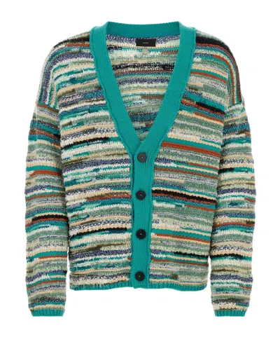 ALANUI ALANUI MADURAI STRIPED V-NECK CARDIGAN