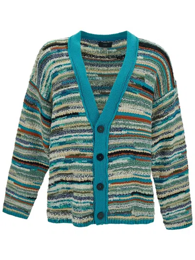 Alanui Madurai Striped Cardigan In Multicolor