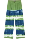Alanui Magic Journey Tie-dye Jeans In Blau