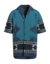 Alanui Camicia In Cotone Ricamato Uomo In Green