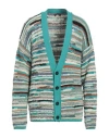 Alanui Embroidered Cotton Blend Madurai Cardigan In Blue
