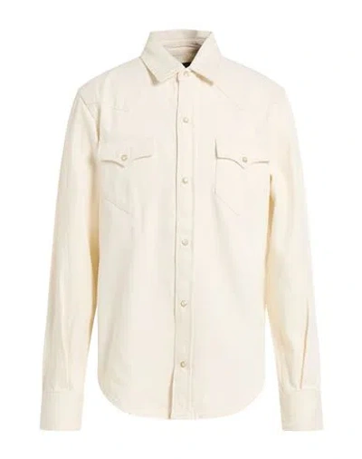 Alanui Man Shirt Ivory Size M Cotton In White