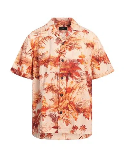 Alanui Man Shirt Orange Size L Cotton