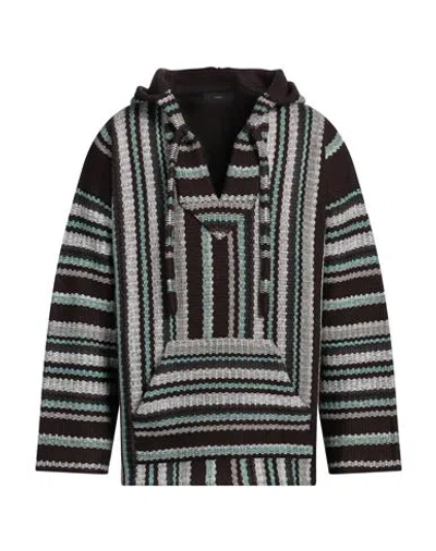 Alanui Man Sweater Dark Brown Size L Virgin Wool