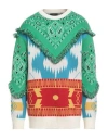 Alanui Man Sweater Ivory Size L Virgin Wool In Green