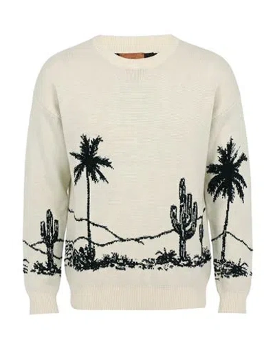 Alanui Man Sweater Ivory Size S Cashmere, Wool, Polyamide In White