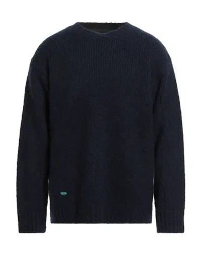Alanui Man Sweater Midnight Blue Size M Cashmere, Silk In Black