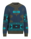 Alanui Icon Jacquard Virgin Wool Jumper In Navy Blue
