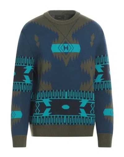 Alanui Man Sweater Navy Blue Size L Virgin Wool